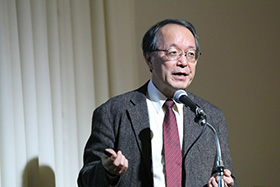 写真：石川教授（WINDSネットワーク副会長）による講演